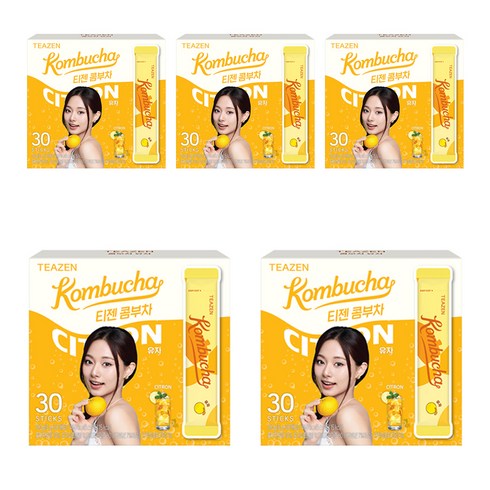 티젠 콤부차 유자, 5g, 30개입, 5개