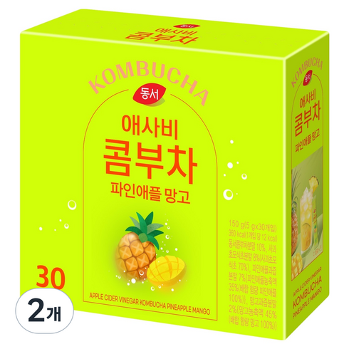 동서 애사비 콤부차 파인애플 망고, 5g, 30개입, 2개