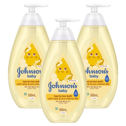 존슨즈베이비 탑투토 베이비 바스, 500ml, 3개