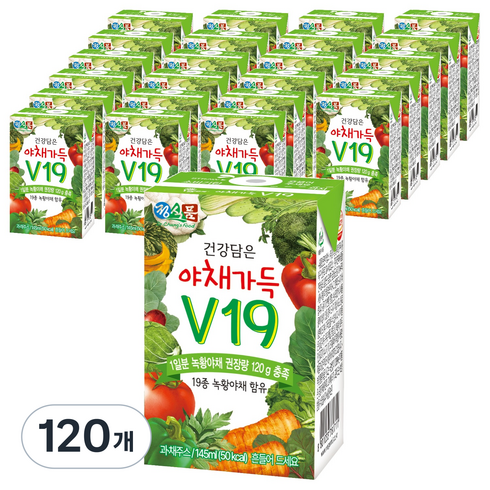 정식품 건강담은 야채가득 V19, 145ml, 120개