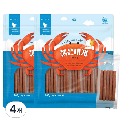 네츄럴랩 고양이 간식, 200g, 붉은 대게, 4개