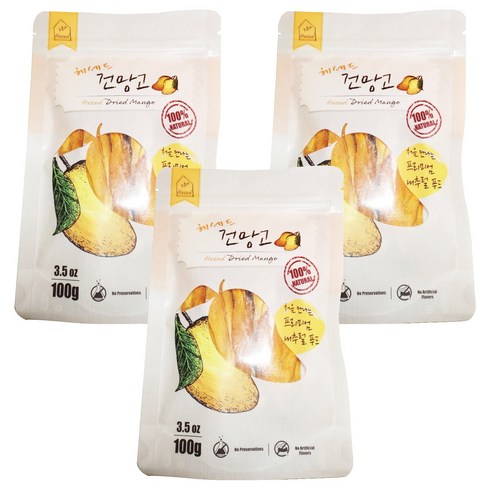 헤세드 건망고, 3개, 100g