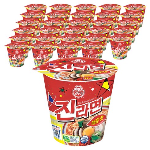 오뚜기 진라면 매운맛 컵 65g, 36개
