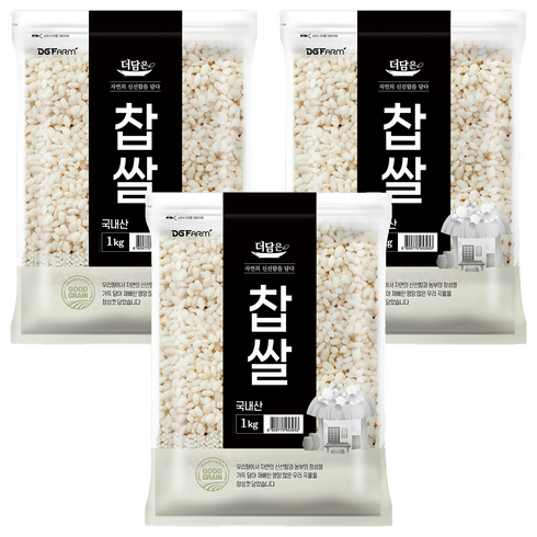 더담은 국산 찹쌀, 1kg, 3개