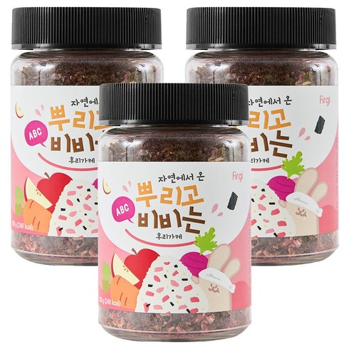 퍼기 자연에서 온 뿌리고 비비는 후리가케, ABC, 100g, 3개