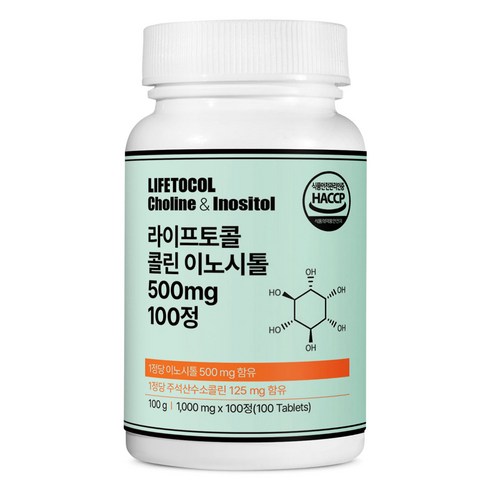 라이프토콜 콜린 이노시톨 500mg, 100정, 1개