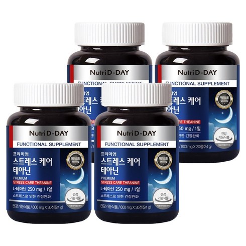 뉴트리디데이 스트레스 케어 테아닌 30정, 24g, 4개