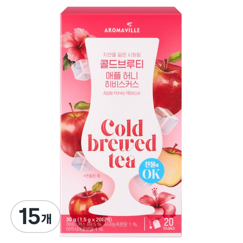 아로마빌 애플허니 히비스커스, 1.5g, 15개, 20개입