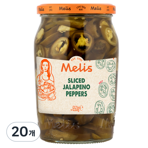 Melis 할라페뇨 페퍼, 650g, 20개