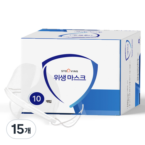 스토리빙 플라스틱 위생마스크, 10개입, 15개, 투명