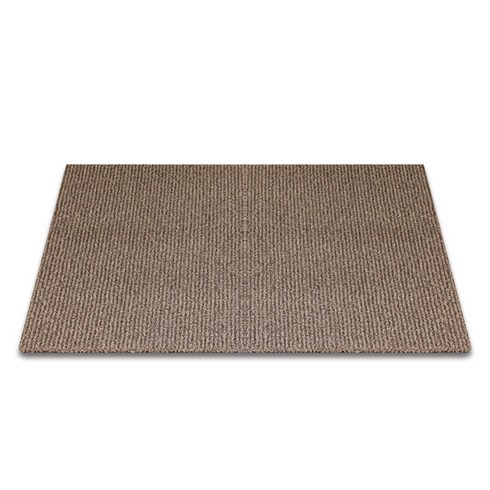 순수 코일 현관매트 120 x 60 cm 두께 12mm, 베이지 + 브라운, 1개