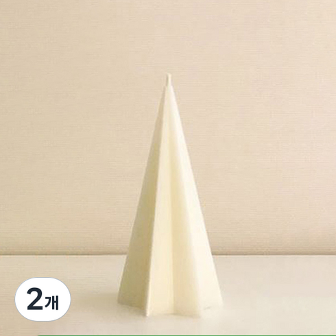 F5NATURE 크리스마스 오브제 스타콘캔들 화이트, 화이트머스크, 70g, 2개