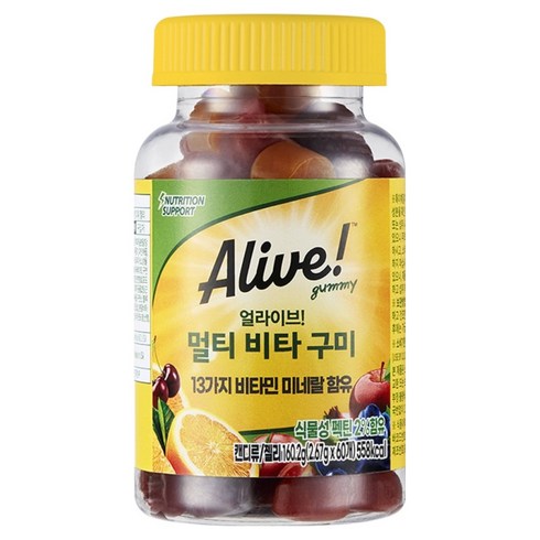 얼라이브 멀티 비타 구미, 60정, 1개