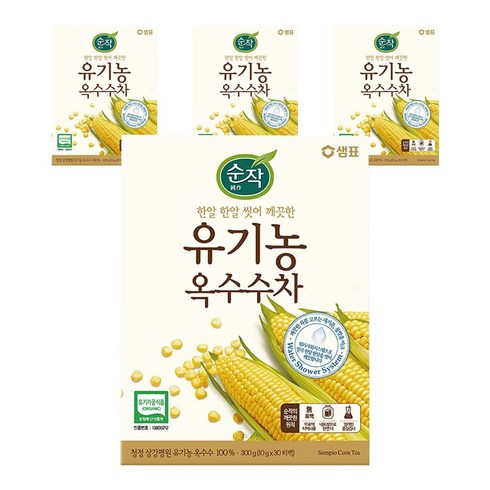 순작 유기농 옥수수차 티백, 10g, 30개입, 4개