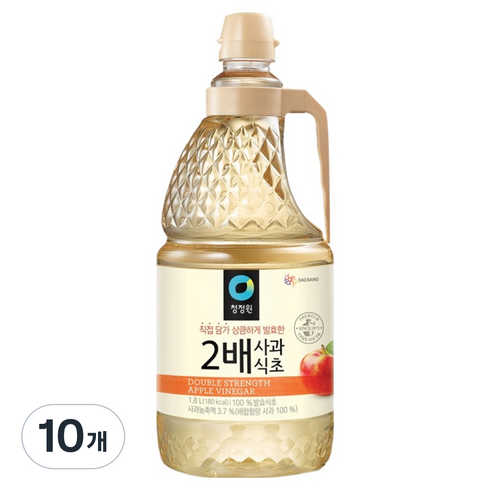 청정원 2배 사과식초, 1.8L, 10개
