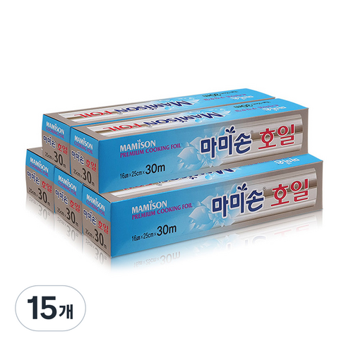 마미손 프리미엄 쿠킹호일, 30m, 15개