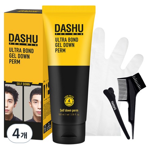 다슈 포맨 울트라 본드 젤 다운펌 세트 억센모발용, 100ml, 4개