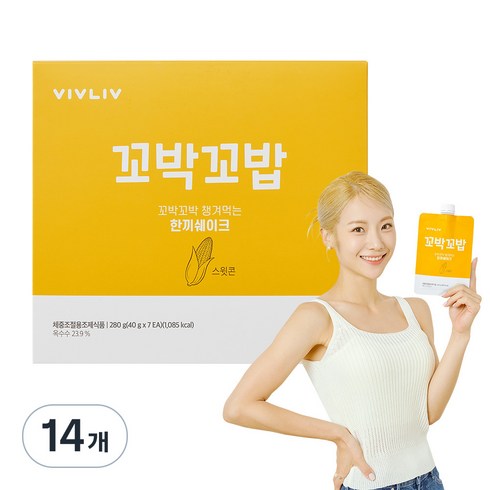 꼬박꼬밥 챙겨먹는 한끼쉐이크 스윗콘, 40g, 14개
