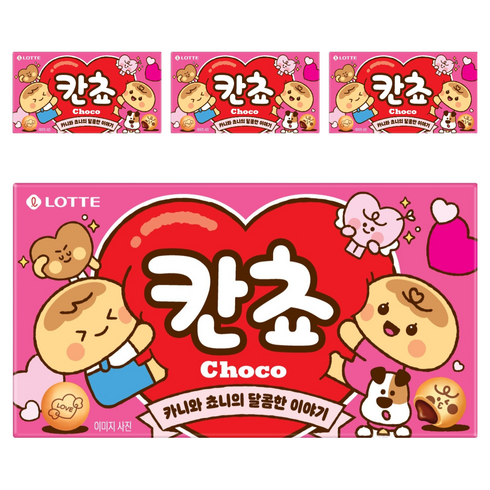 롯데웰푸드 칸쵸 초코, 54g, 4개