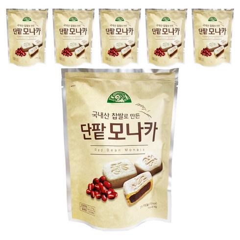 OrganicStory 찹쌀로 만든 단팥 모나카, 112g, 6개