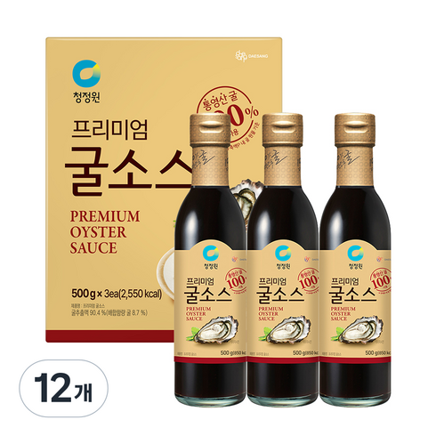 청정원 프리미엄굴소스 3p, 500g, 12개
