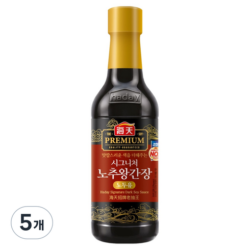 해천 시그니처 노추왕 간장 노두유, 500ml, 5개