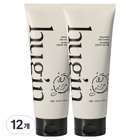 허긴 유아용 인텐시브 아토 크림 무향, 200ml, 12개