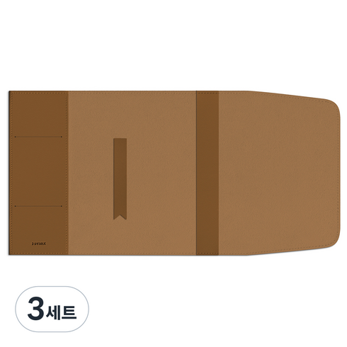 소이믹스 러브썸 가죽 북커버 + 북마크 세트 멀티 L, 카멜브라운, 3세트