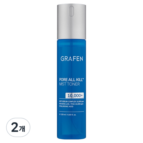 그라펜 포어 올킬 미스트 토너, 2개, 120ml