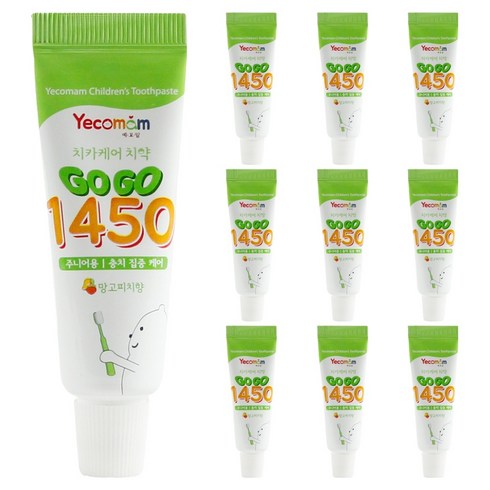 예꼬맘 고고 불소 1450 어린이 치약, 10개, 15g