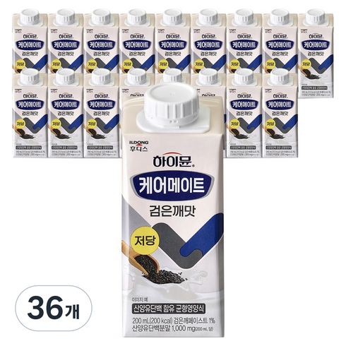하이뮨 일동후디스 케어메이트 영양식 검은깨맛, 200ml, 36개