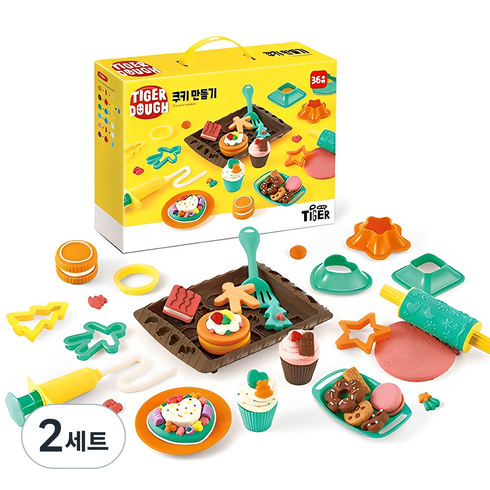 마이리틀타이거 타이거 도우 클레이 쿠키만들기, 혼합색상, 866g, 2세트