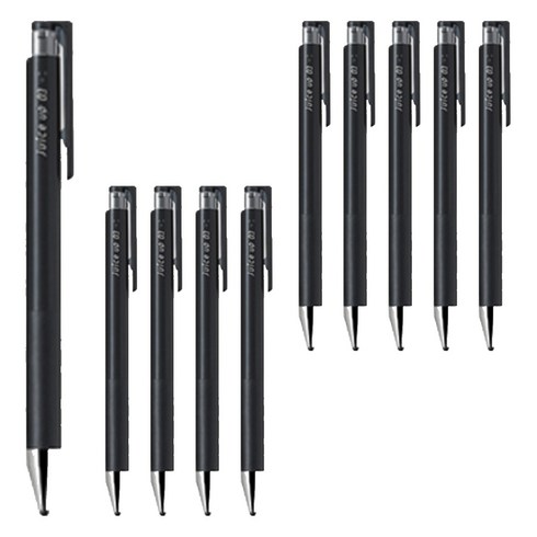 파이롯트 쥬스업 젤잉크 중성 노크펜 0.3mm, 블랙, 10개