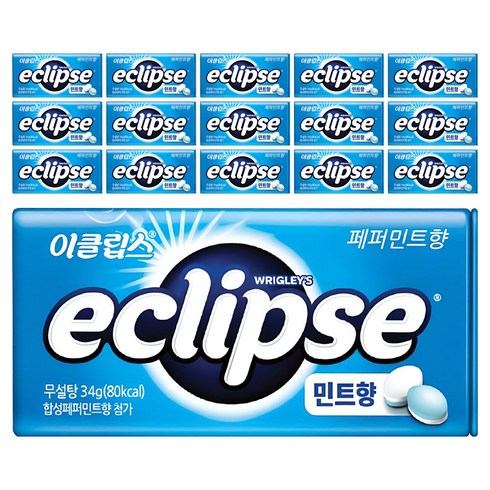 이클립스 페퍼민트향 캔디, 34g, 16개