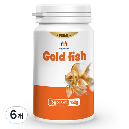 아쿠아플러스 프라임 금붕어 사료, 150g, 6개