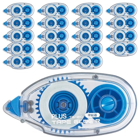 플러스 강접착용 풀테이프 8.4mm x 10m TG-210, 블루, 20개