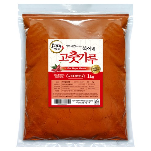 복이네먹거리 베트남 고운 고춧가루 떡볶이 소스용 아주 매운맛, 1kg, 1개