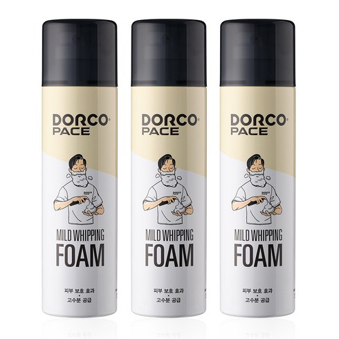 PACE 도루코 페이스 마일드 휘핑 폼, 250ml, 3개