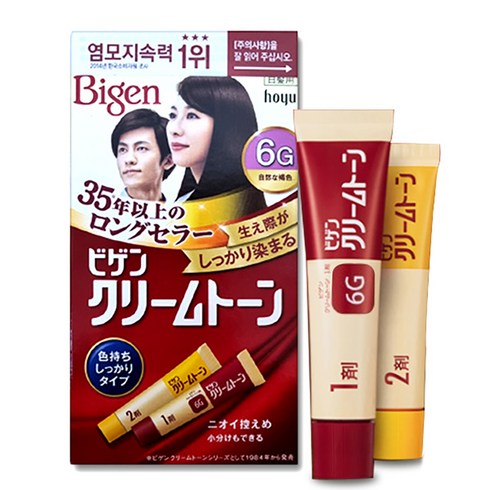 비겐 크림톤 염색제 40g, 6G자연갈색, 1개