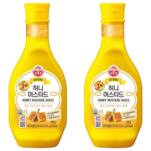 오뚜기 허니머스타드, 535g, 2개
