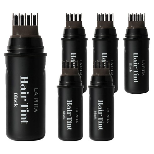 라피타 새치커버 타투 헤어틴트 10ml, 블랙, 6개