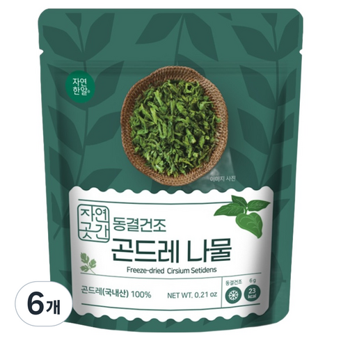 자연한알 자연곳간 국내산 동결건조 곤드레, 6개, 6g
