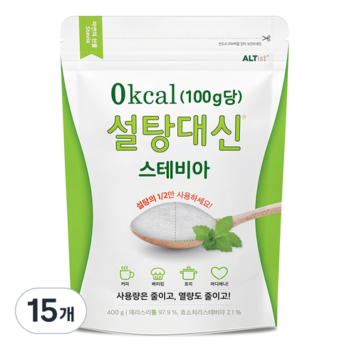 설탕대신 스테비아, 400g, 15개
