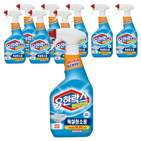 유한락스 멀티액션 욕실청소용 세정제, 510ml, 9개