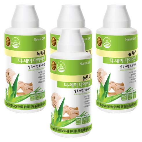 뉴트리디데이 다이어트 알로에겔 오리지날, 1L, 4개