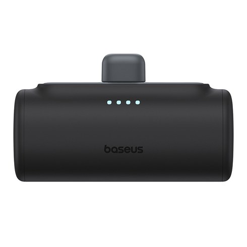 베이스어스 20W 고속충전 컴팩트 도킹형 보조배터리 5000mAh 애플용, 블랙