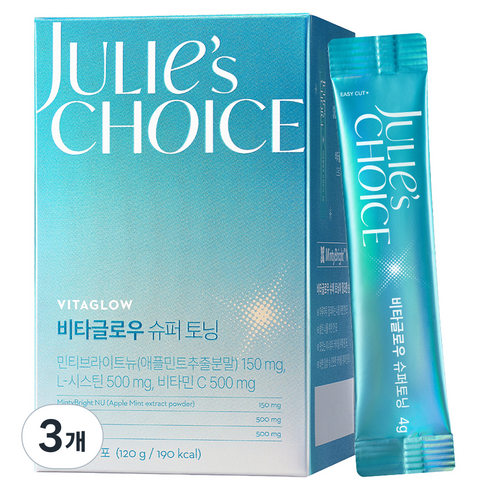줄리스초이스 비타글로우 슈퍼 토닝, 30회분, 3개