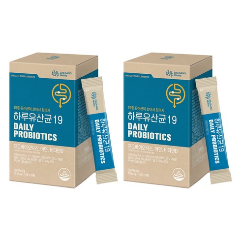 대상웰라이프 하루 유산균 19, 60g, 2개