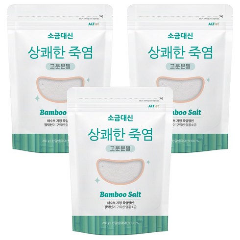 알티스트 소금대신 상쾌한 죽염 고운분말, 250g, 3개
