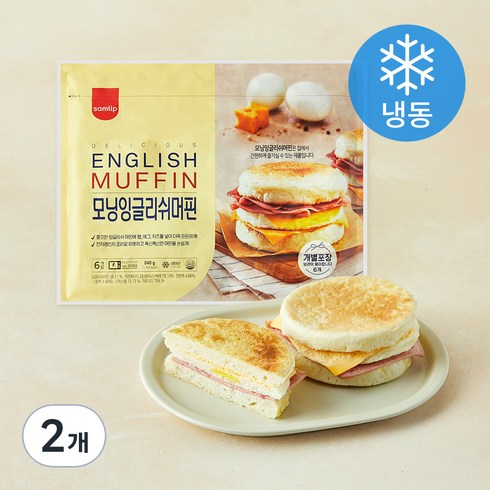 삼립 모닝 잉글리쉬 머핀 6개입 (냉동), 840g, 2개